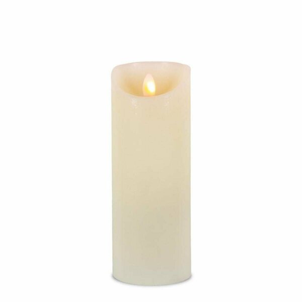 The Gerson Companies Gerson 8 in. LED Flamless Pillar Candle Indoor Christmas Decor, Bisque, 6PK 9082622